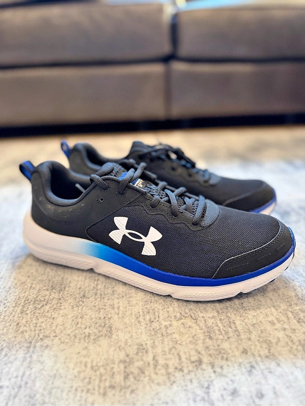 Under Armour UA Charged Assert 10 Black & Blue Size - 11.5 Men’s
